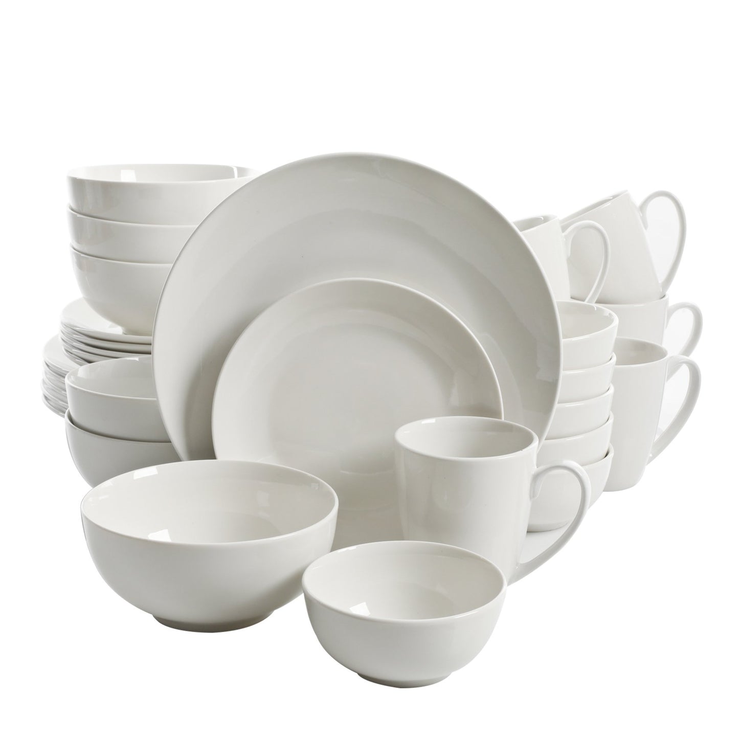 Gibson Home Ogalla Porcelain Dinnerware Set (30-Piece) - White