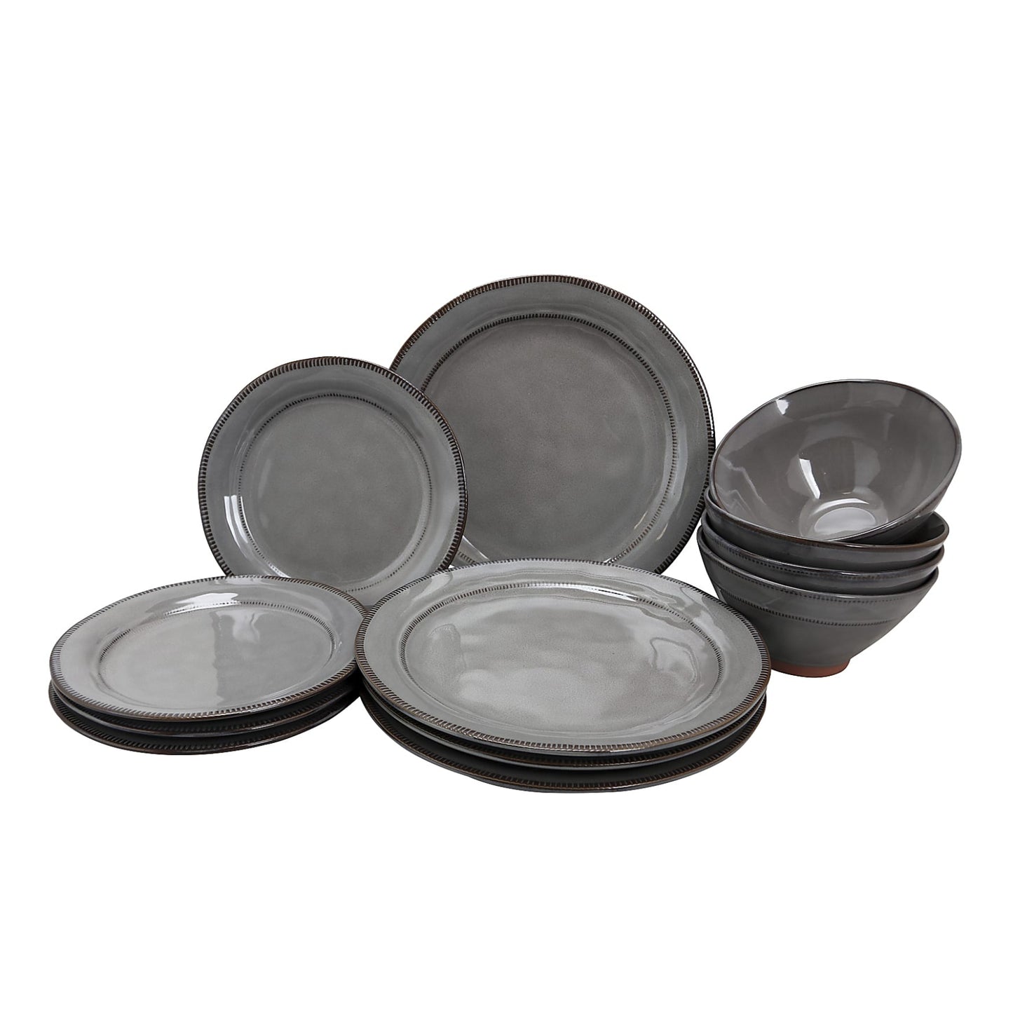 Gibson Elite Terranea Dinnerware Set (12-Piece) - Gray