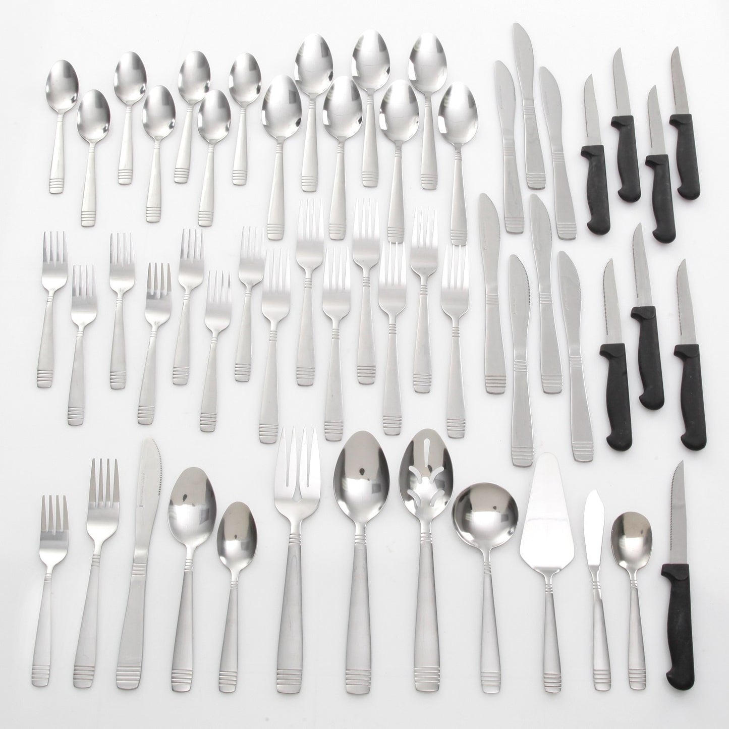 Gibson Home Palmore Stainless Steel Flatware Set (55-Piece) - Silver