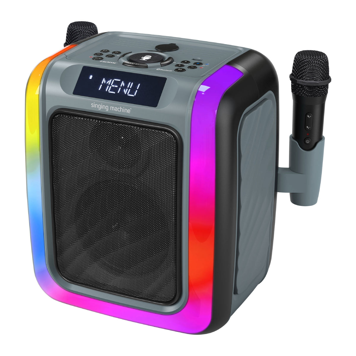 Sistema de karaoke SingCast Cube de Singing Machine SMC2068, color gris