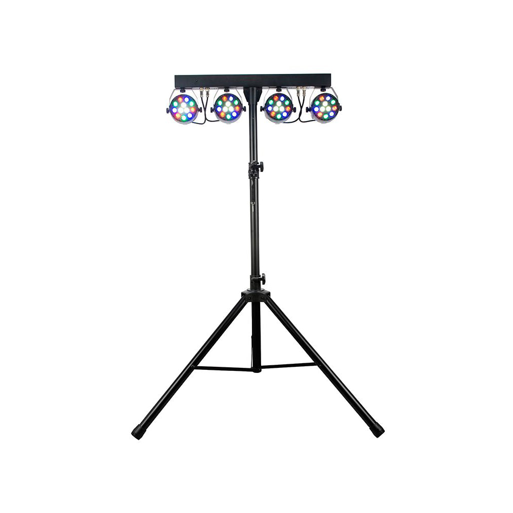 American DJ MIN130 Eliminator Lighting Mini Par Bar Portable Can Lighting System - Black