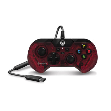 Mando con cable Hyperkin X91 Ice para Xbox Series X/S y Xbox One con disparadores analógicos de precisión - Rojo rubí