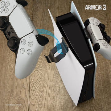 Soporte para auriculares y controlador de consola PlayStation 5 Armor3, 2 piezas, color negro