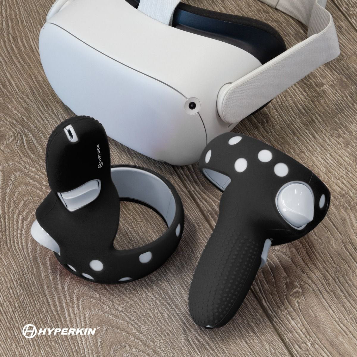 Hyperkin GelShell Silicone Skins Controllers for Oculus Quest 2 Touch Controllers - Black