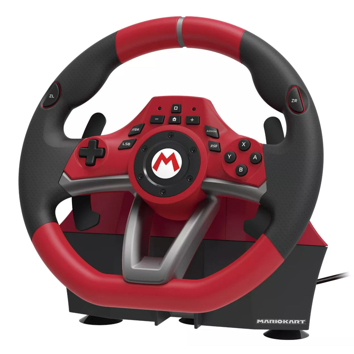 Volante de carreras Hori Mario Kart Pro Deluxe para Nintendo Switch - Negro/Rojo