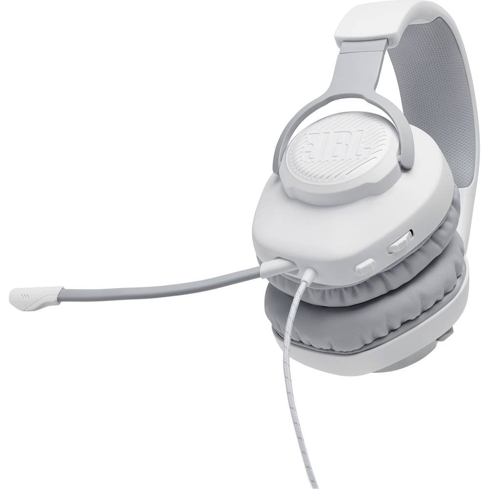 Auriculares con cable para juegos supraaurales JBL Quantum 100X, color blanco