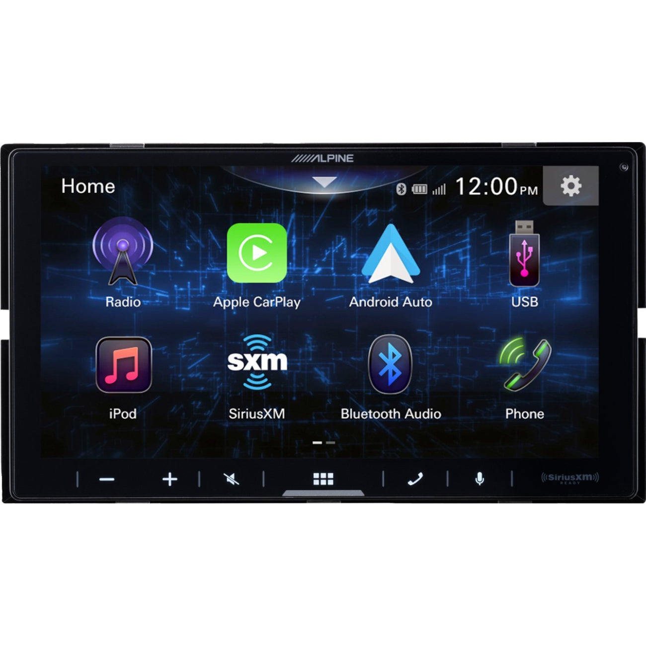 Alpine 7" Android Auto and Apple CarPlay Bluetooth Digital Media Receiver - Black