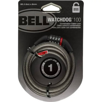 Candado con cable de 4 dígitos Bell Sports Watchdog, color negro