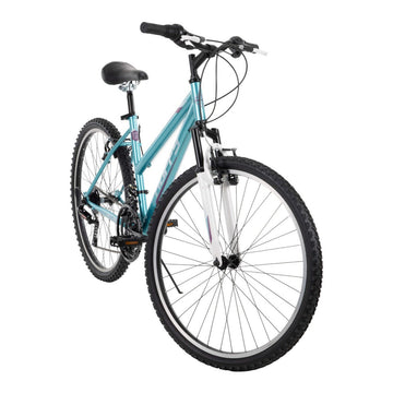 Bicicleta de montaña para mujer Huffy Incline de 26" con 18 velocidades, color azul claro
