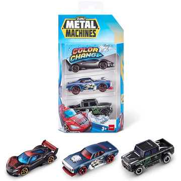 Metal Machines Series 2 Color Change Mini Die-Cast Cars (2 Sets of 3 Pack)
