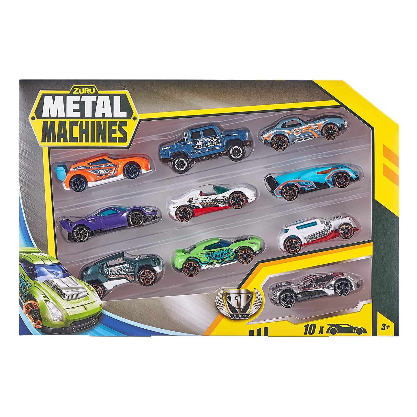 Surtido de 10 coches de juguete de fundición a presión de Metal Machines