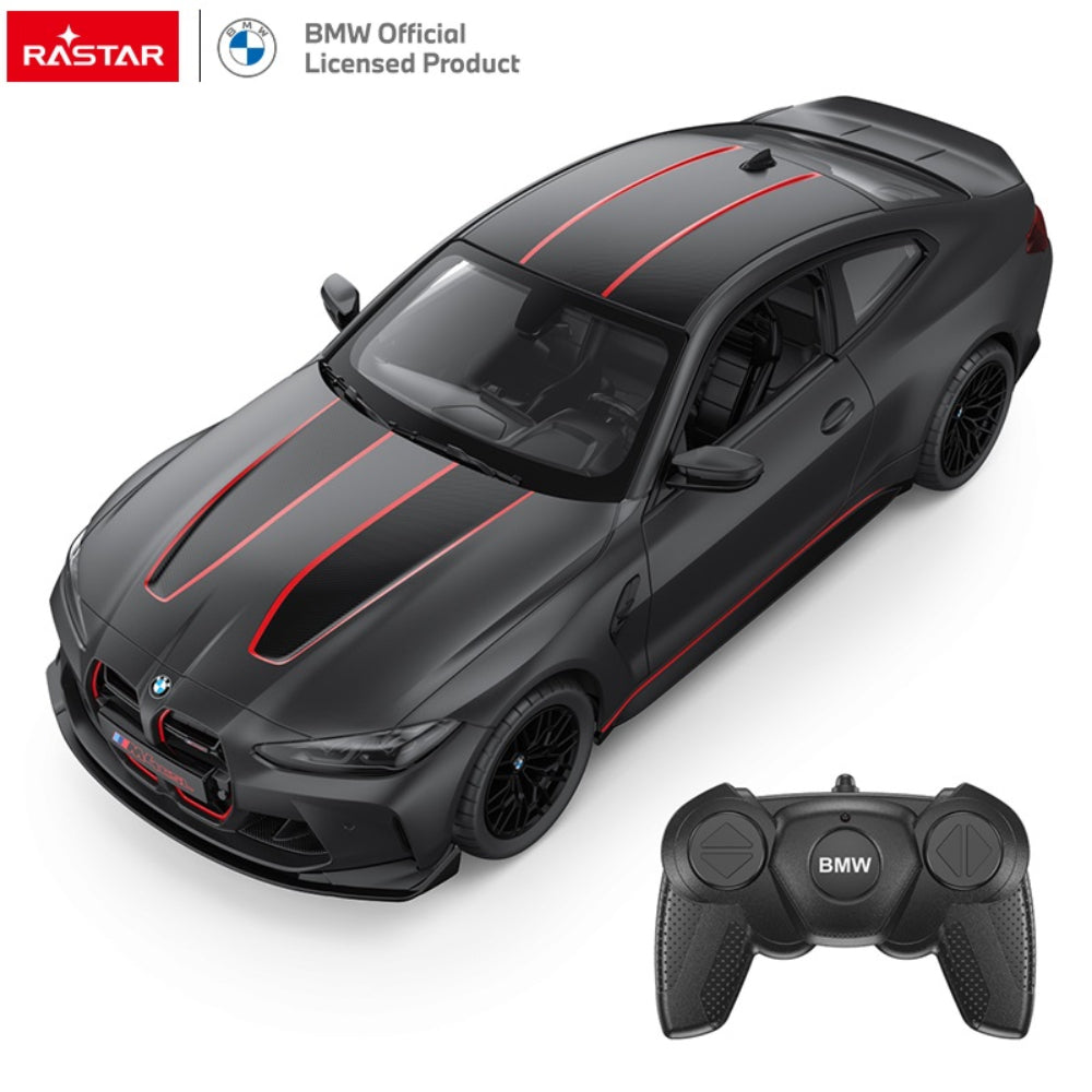 Coche de juguete a control remoto BMW M4 CSL Rastar RC 1:16 - Negro mate