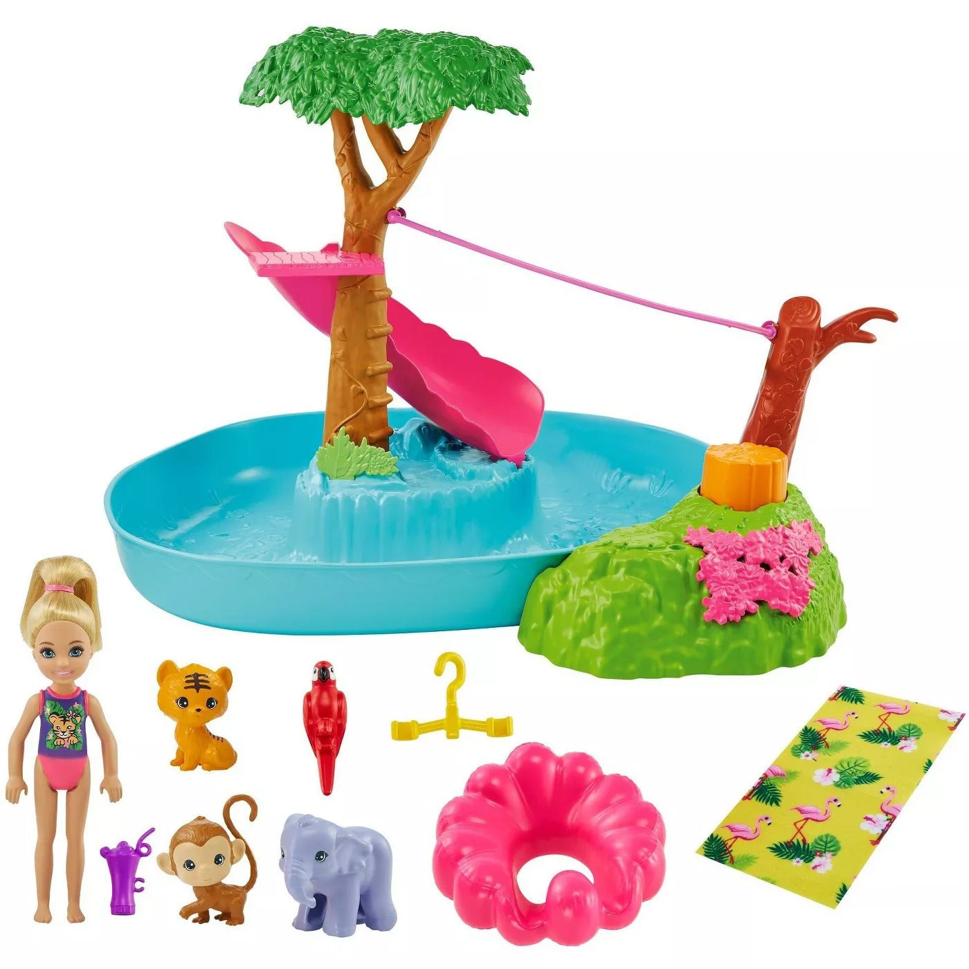 Barbie & Chelsea The Lost Birthday Doll & Splashtastic Pool Surprise Playset - Curacao