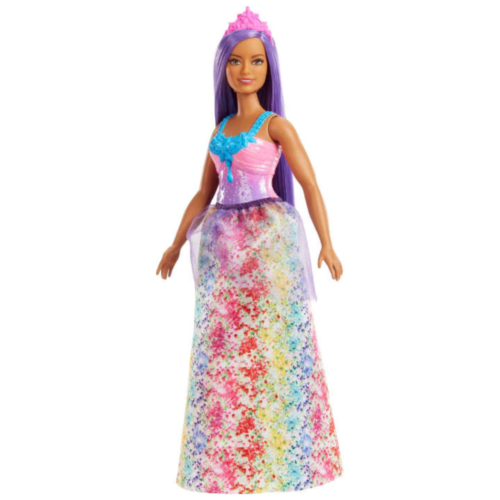 Muñeca Barbie Dreamtopia Princess con cabello morado y curvilíneo