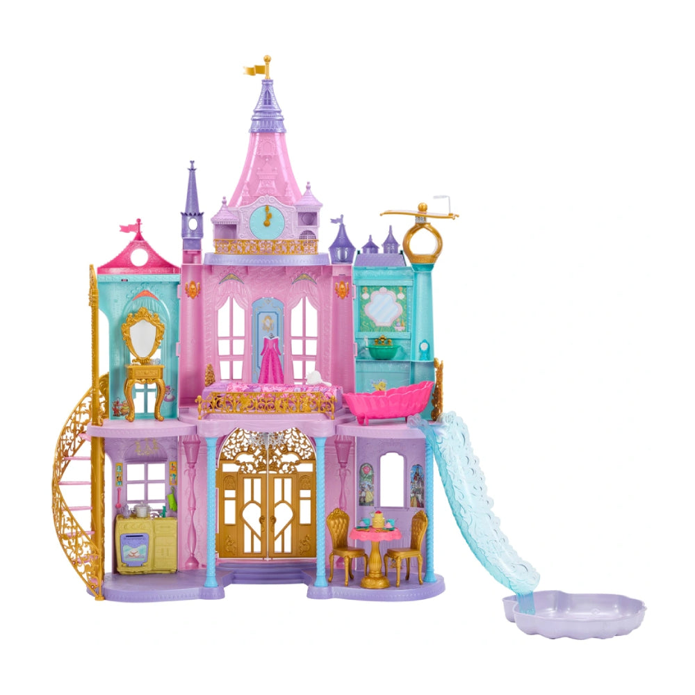 Casa de muñecas con el castillo definitivo de las princesas Disney de Mattel