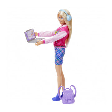 Mattel Barbie I Love School Blonde Fashion Doll with 7 Accessories