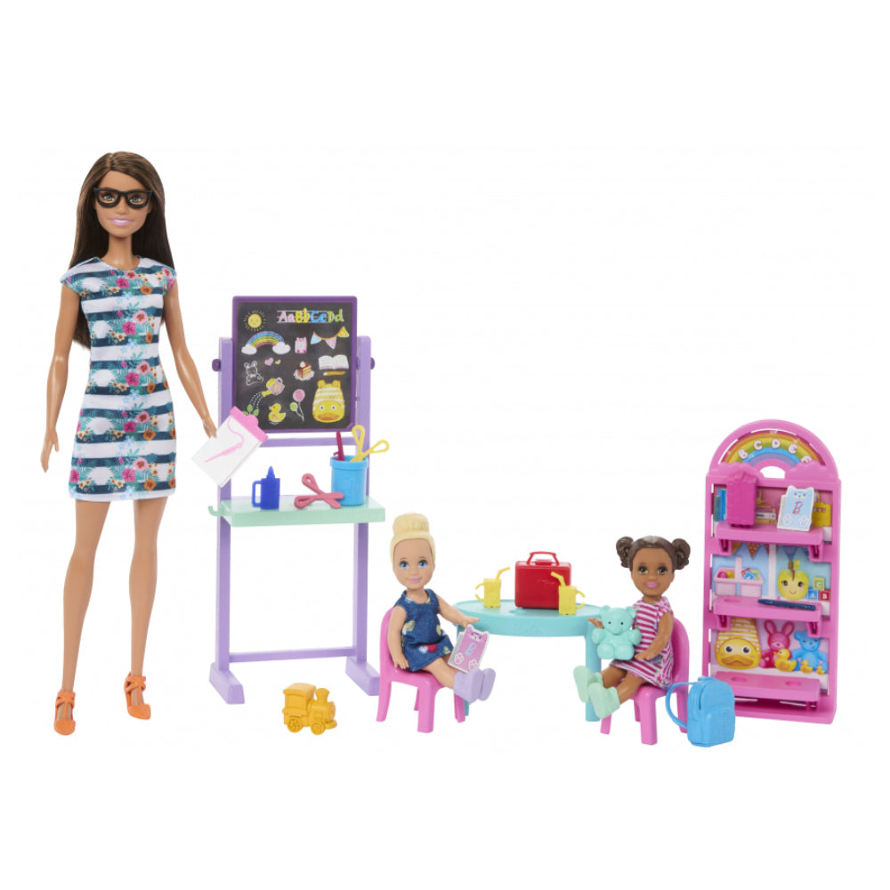 Barbie I Love School Classroom Playset with Dolls