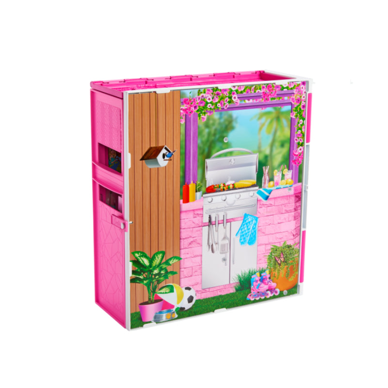 Casa de vacaciones de Barbie con muñeca Barbie y juego