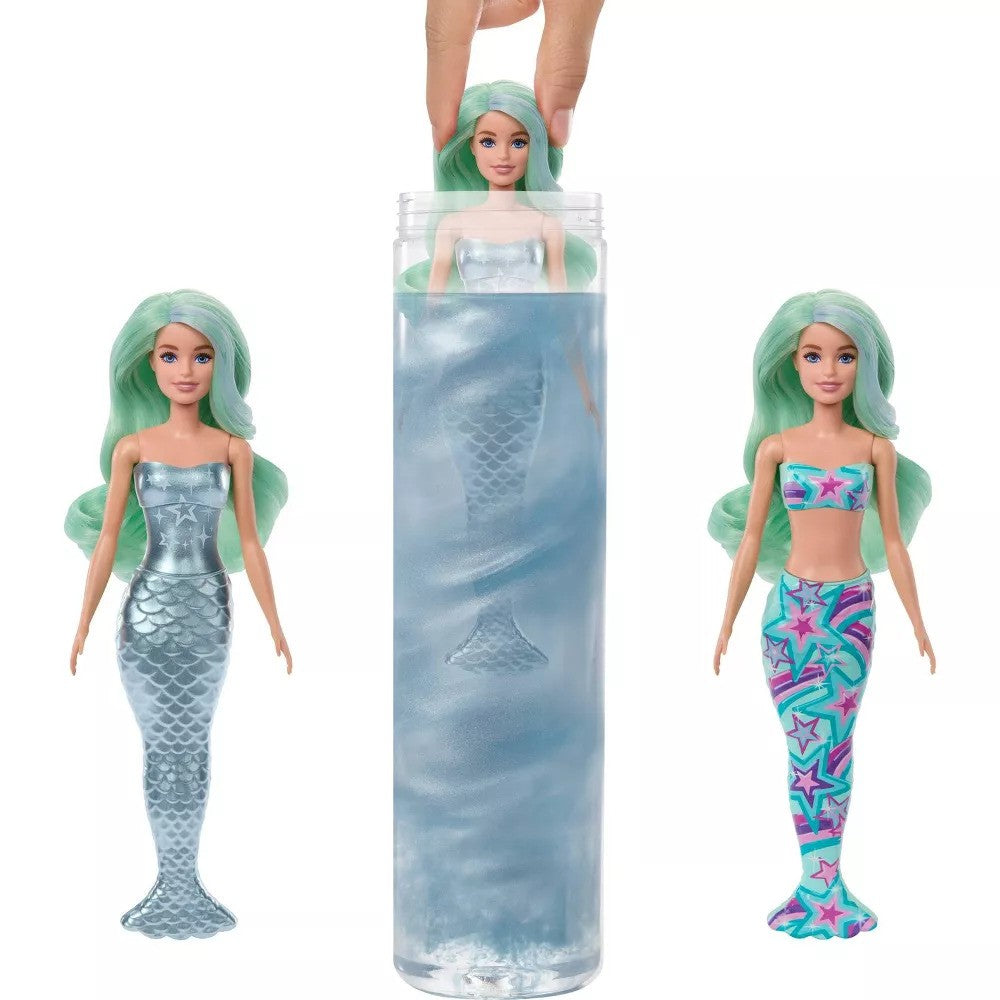 Muñeca Barbie de 12,7" con revelación de color y accesorios de la serie Mermaid