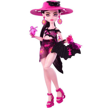 Muñeca de moda Draculaura de la Isla Scare-Adise de Monster High con traje de baño y accesorios