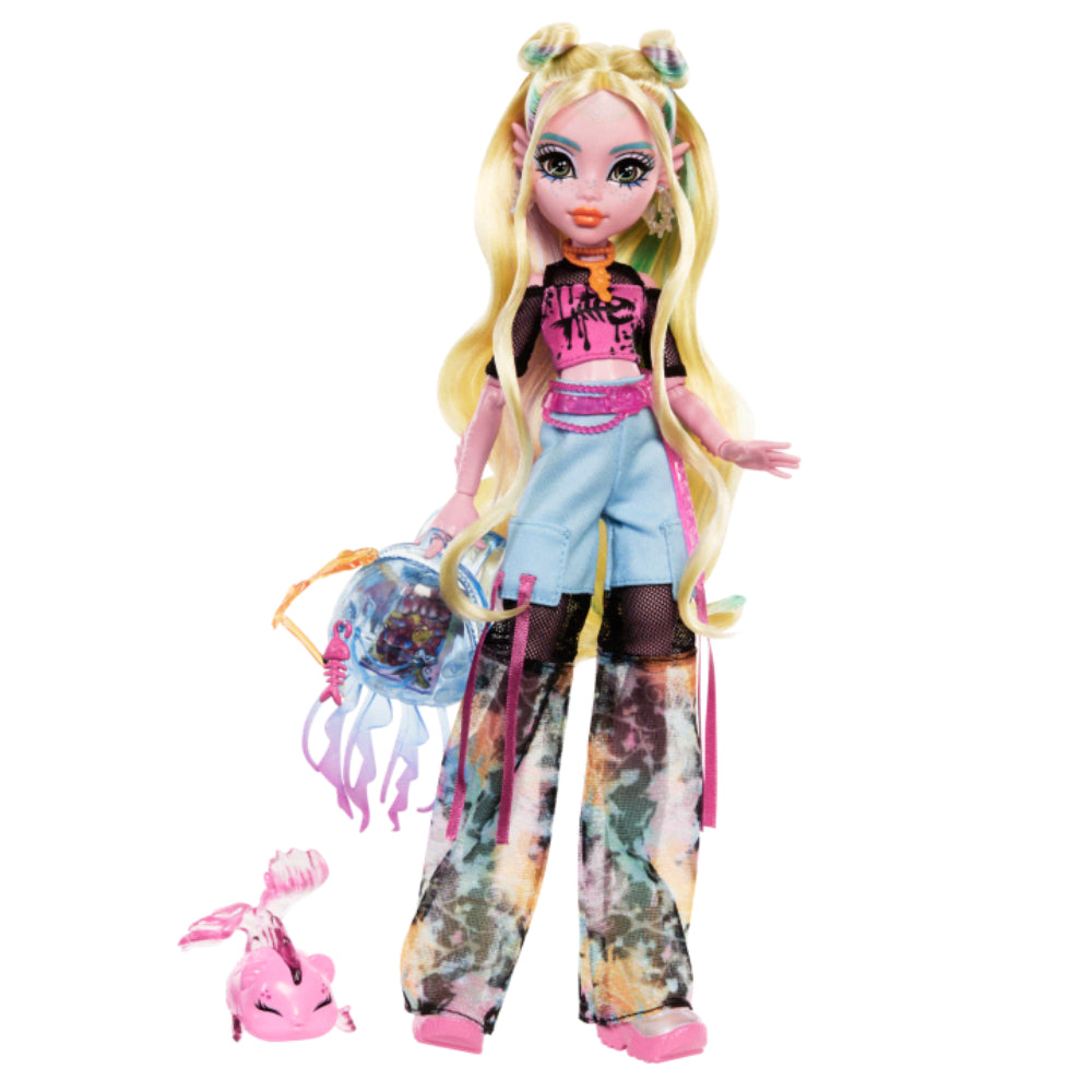 Muñeca de moda, mascota y accesorios de Monster High Lagoona Blue