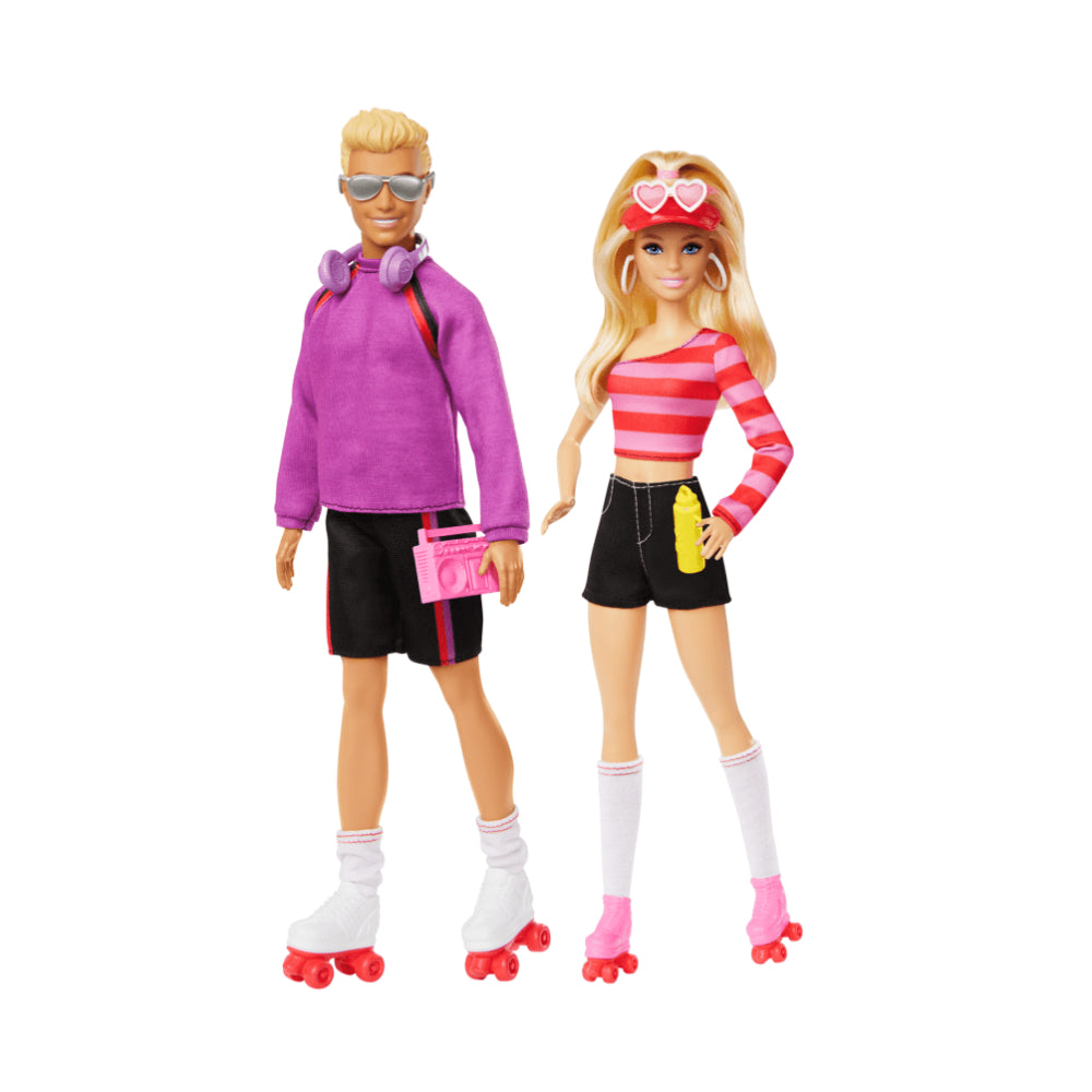 Muñeca Barbie Fashionistas con temática de patinaje sobre ruedas y conjunto de accesorios (2 piezas)