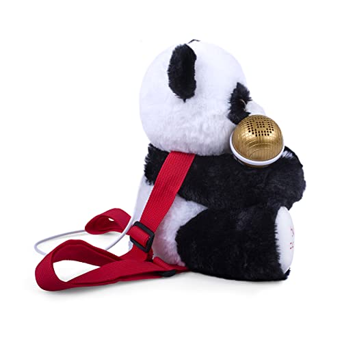 The Singing Machine Sing-Along Crew Plush Toy Karaoke Backpack with Microphone - Panda