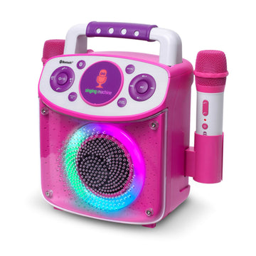 Karaoke portátil Sparkle Singing Machine con 2 micrófonos inalámbricos - Multicolor