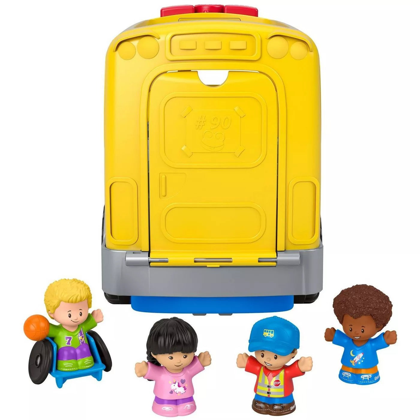 Juguete musical para arrastrar con el autobús escolar amarillo grande Little People de Fisher-Price