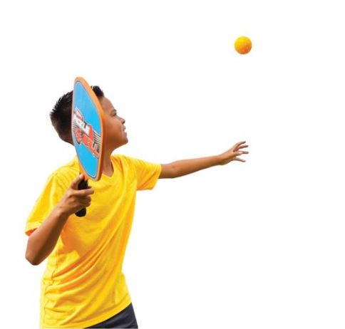 ¡Bum! ¡Oh, oh!
 Juego de pickleball Game Time de 16" para interior y exterior, multicolor 