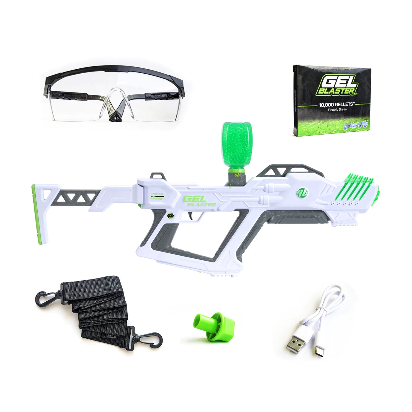 Gel Blaster 4.6" Surge XL Water Blaster with 10000 Gellets - White/Green