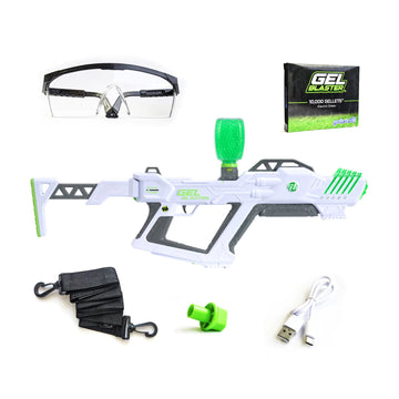 Pistola de agua Gel Blaster Surge XL de 4,6" con 10 000 gellets, color blanco y verde