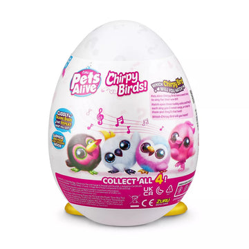 Juguete de peluche interactivo para mascotas Chirpy Birds de Pets Alive en colores surtidos