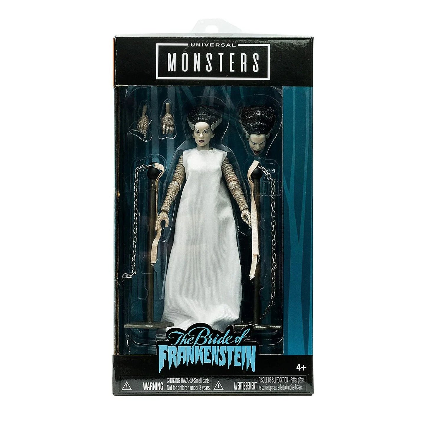 Figura de acción de la novia de Frankenstein de 6" de Jada Toys Universal Monsters, color blanco