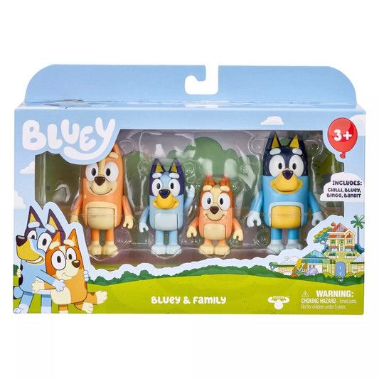 Figuras de Bluey y su familia (paquete de 4)