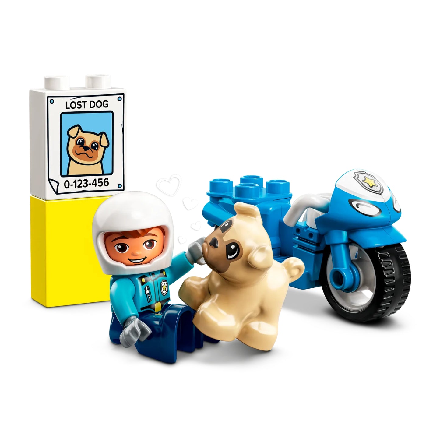 Juego de construcción de juguetes LEGO DUPLO: motocicleta policial (5 piezas)