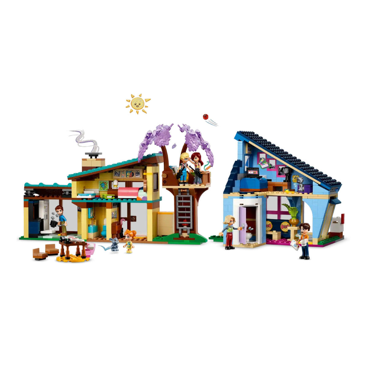 Juego de construcción LEGO Friends: Casas familiares de Olly y Paisley (1126 piezas)