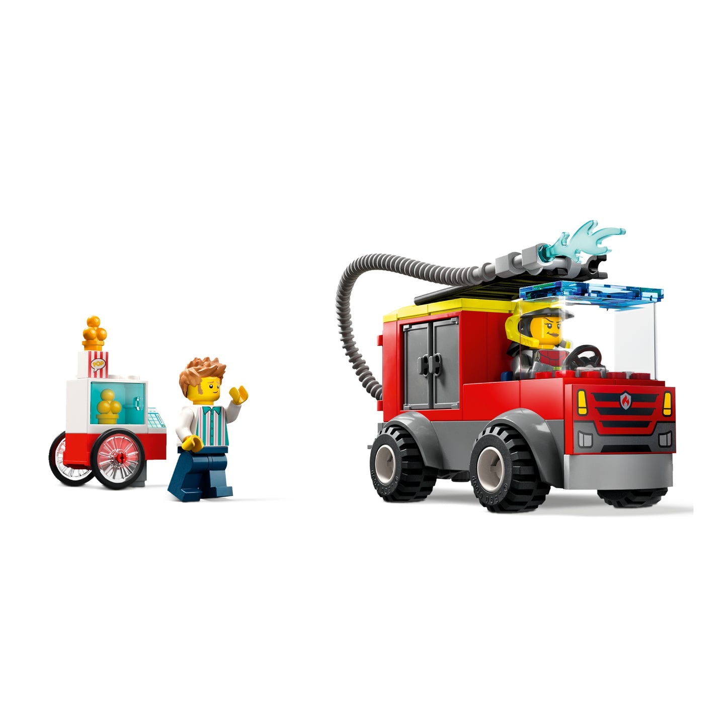 Set de construcción de juguetes LEGO City: estación de bomberos y camión de bomberos (153 piezas)