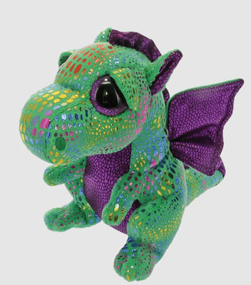 Peluche de dragón de ceniza de 6" de Ty Beanie Boos, color verde