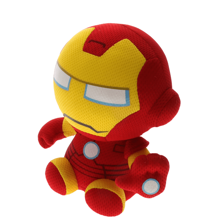 Peluche de Iron Man de Marvel de 8" de Ty Beanie Babies, rojo y amarillo 