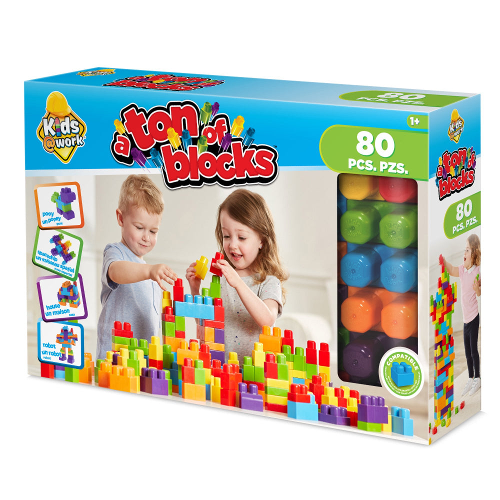 Kids@Work Ton of Blocks 80-Piece Building Set