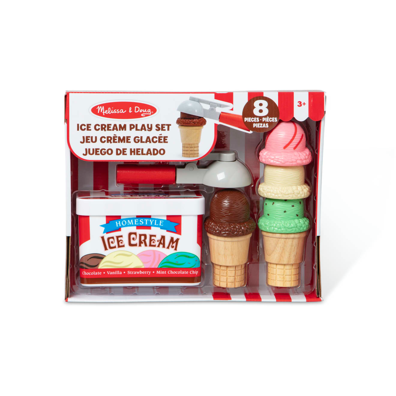 Juego de conos de helado apilables y con pala Melissa &amp; Doug