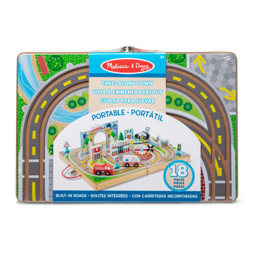 Melissa and Doug Take-Along Town Playset (18 Pieces)