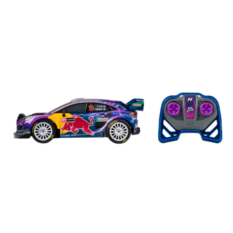 Auto de carreras Red Bull Ford Puma Elite de Nikko a escala 1:18, multicolor