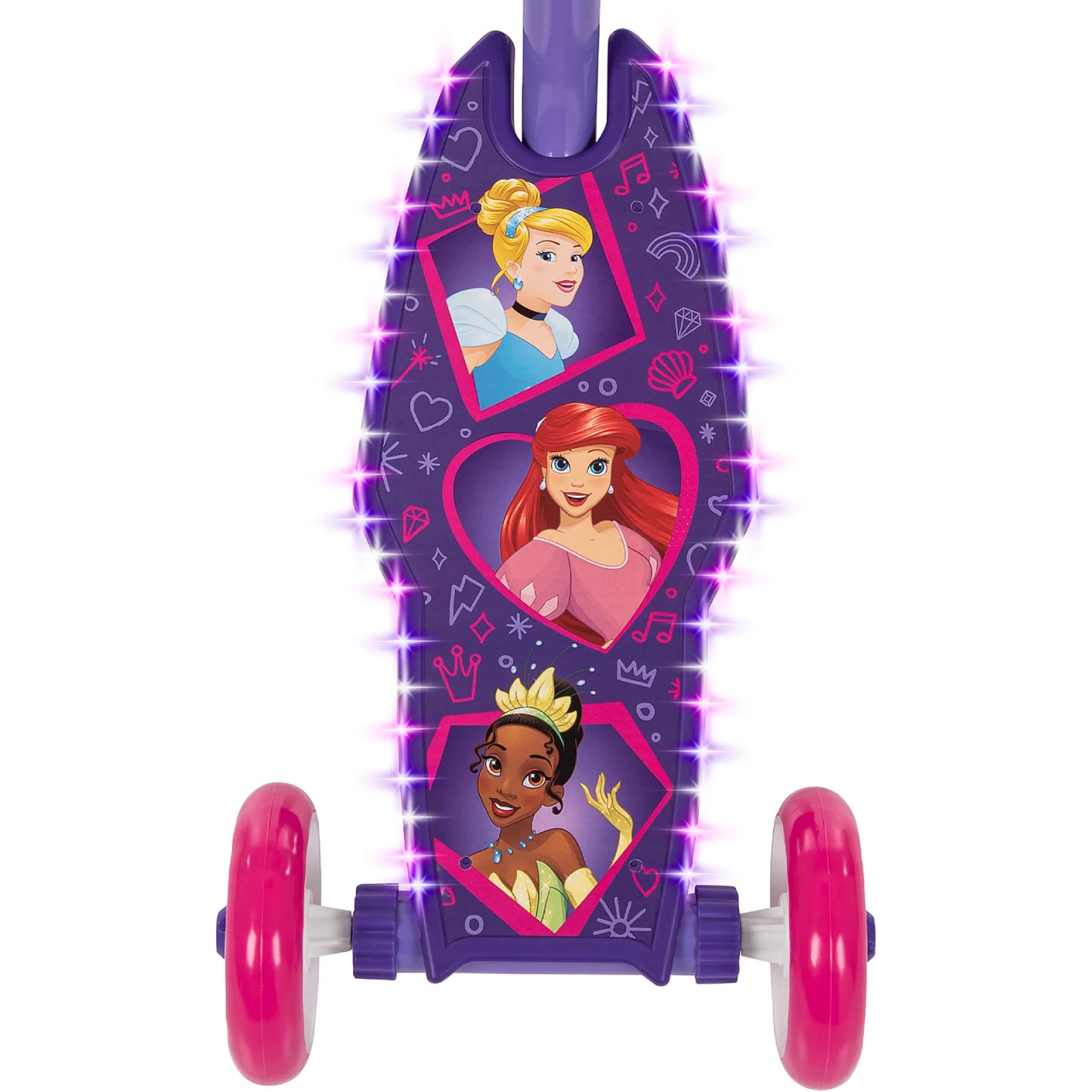 Patinete eléctrico de burbujas de 3 ruedas y 6 voltios Huffy Disney Frozen, morado