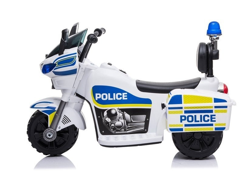 6V Police Bike 3 Wheel - White