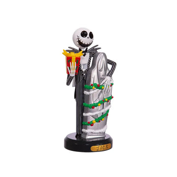 Figura de 10" de Kurt Adler, Pesadilla antes de Navidad, Jack Skellington, Cascanueces, blanco y negro