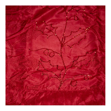 Falda para árbol de acebo con lentejuelas de 48" de Kurt Adler, roja