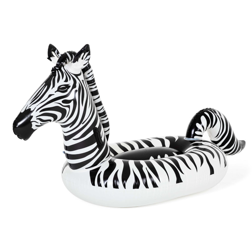 Bestway H2OGO! Lights 'n Stripes Zebra Ride-On Pool Float with LED Lights - Curacao