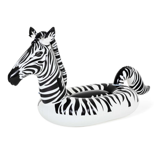Bestway H2OGO! Lights 'n Stripes Zebra Ride-On Pool Float with LED Lights - Curacao